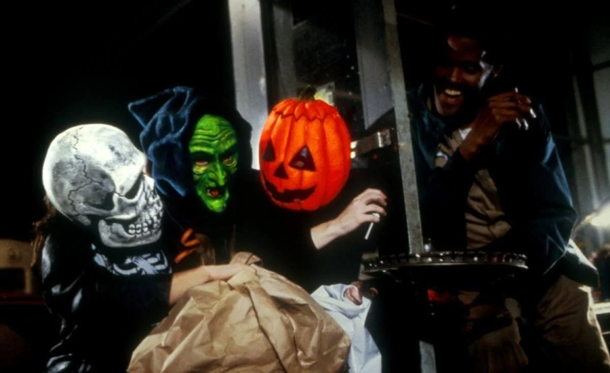 IMG 0473 10 Must-Watch Halloween Horror Movies Actually Set on Halloween 11 Halloween III: Season of The Witch (1982) Trick or Treaters wearing ghost, skeleton, and witch masks