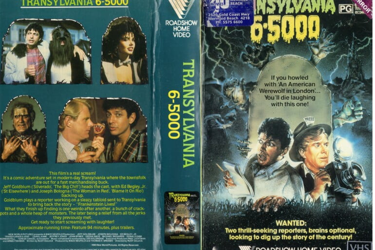 Transylvania 6-5000 (1985) VHS Artwork