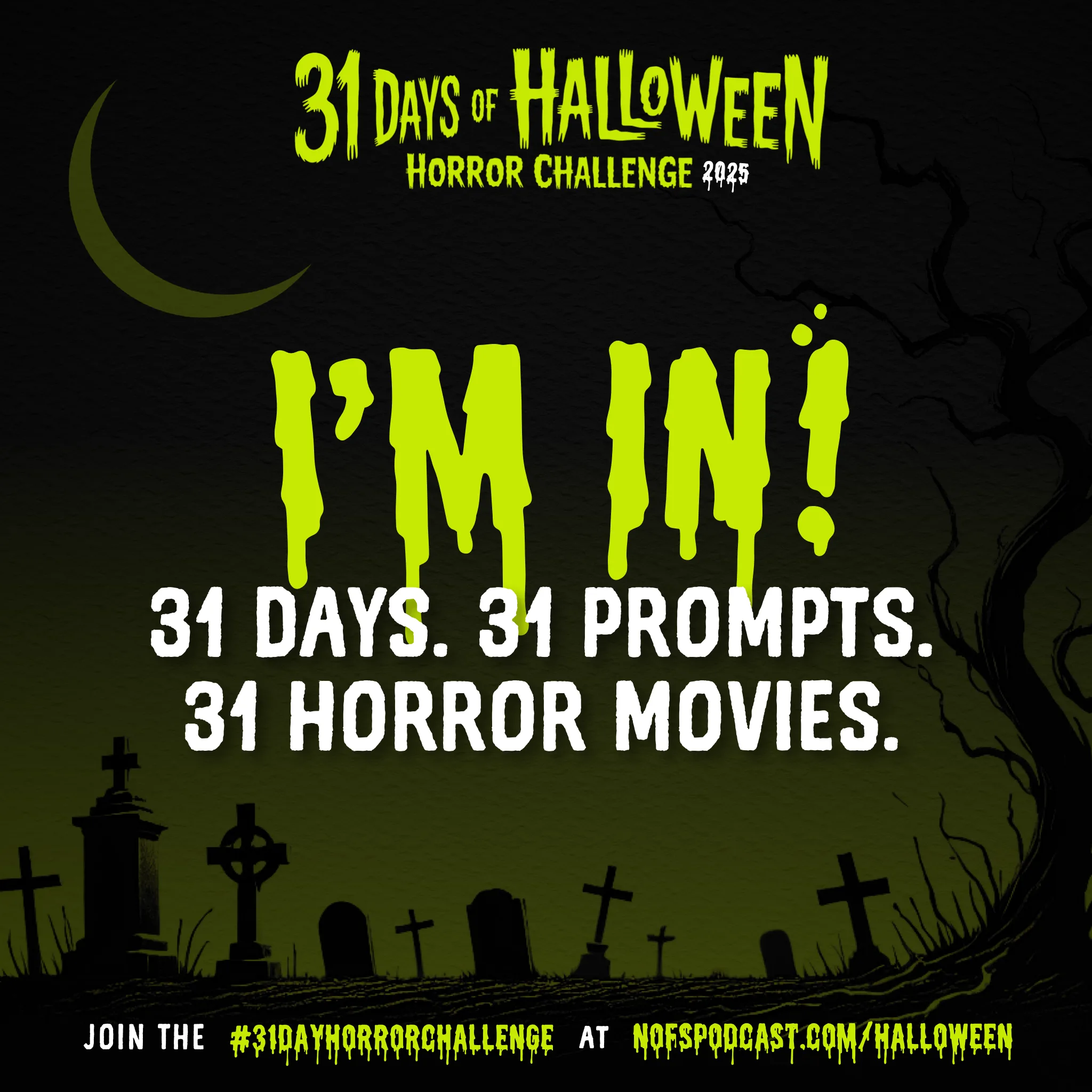 31 day horror challenge 31dayhorrorchallenge horror movie halloween watchlist nightmare on film street 2 1